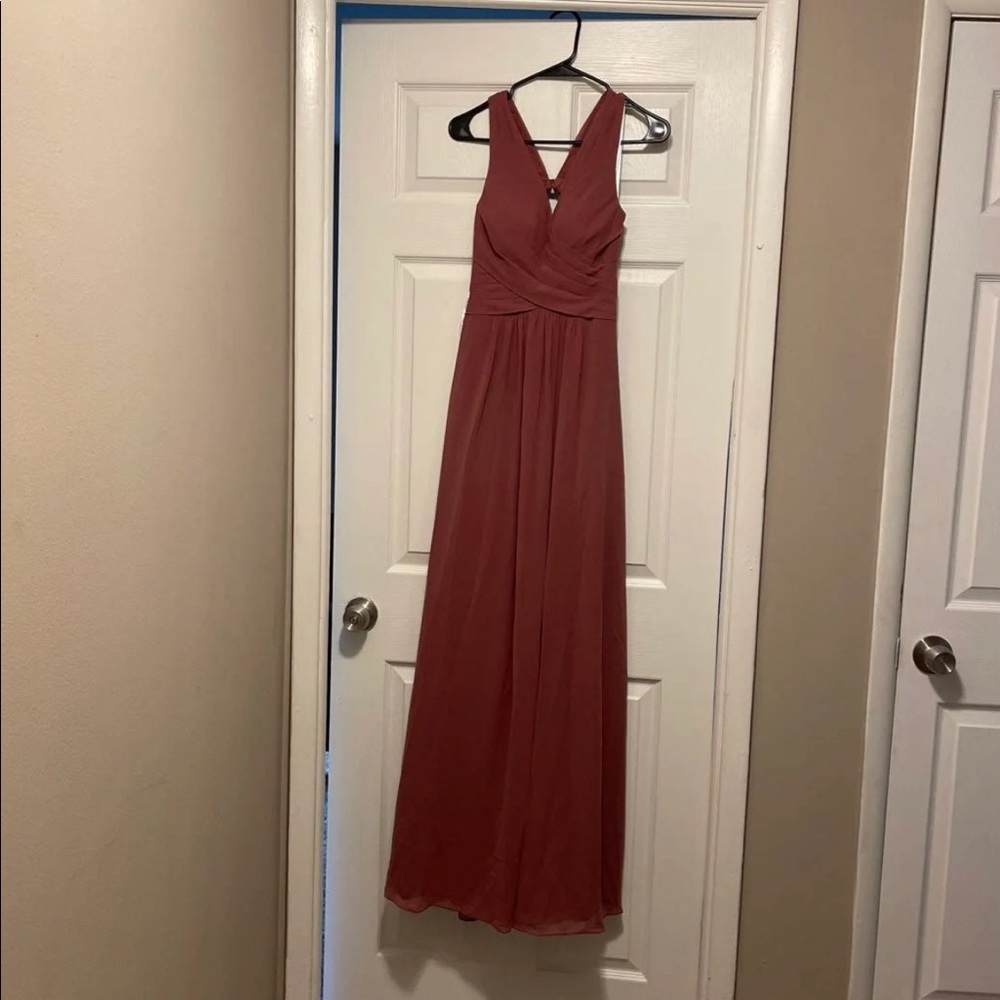 Azazie Dress- size A2- color: desert rose, style: Marta